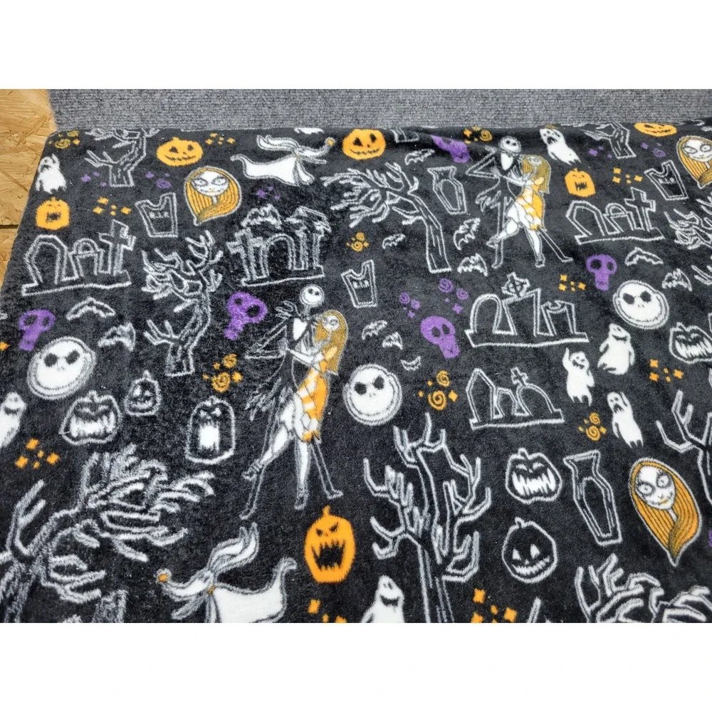 The Big One Disney Nightmare Before Christmas Jack Sally Plush Throw Blanket